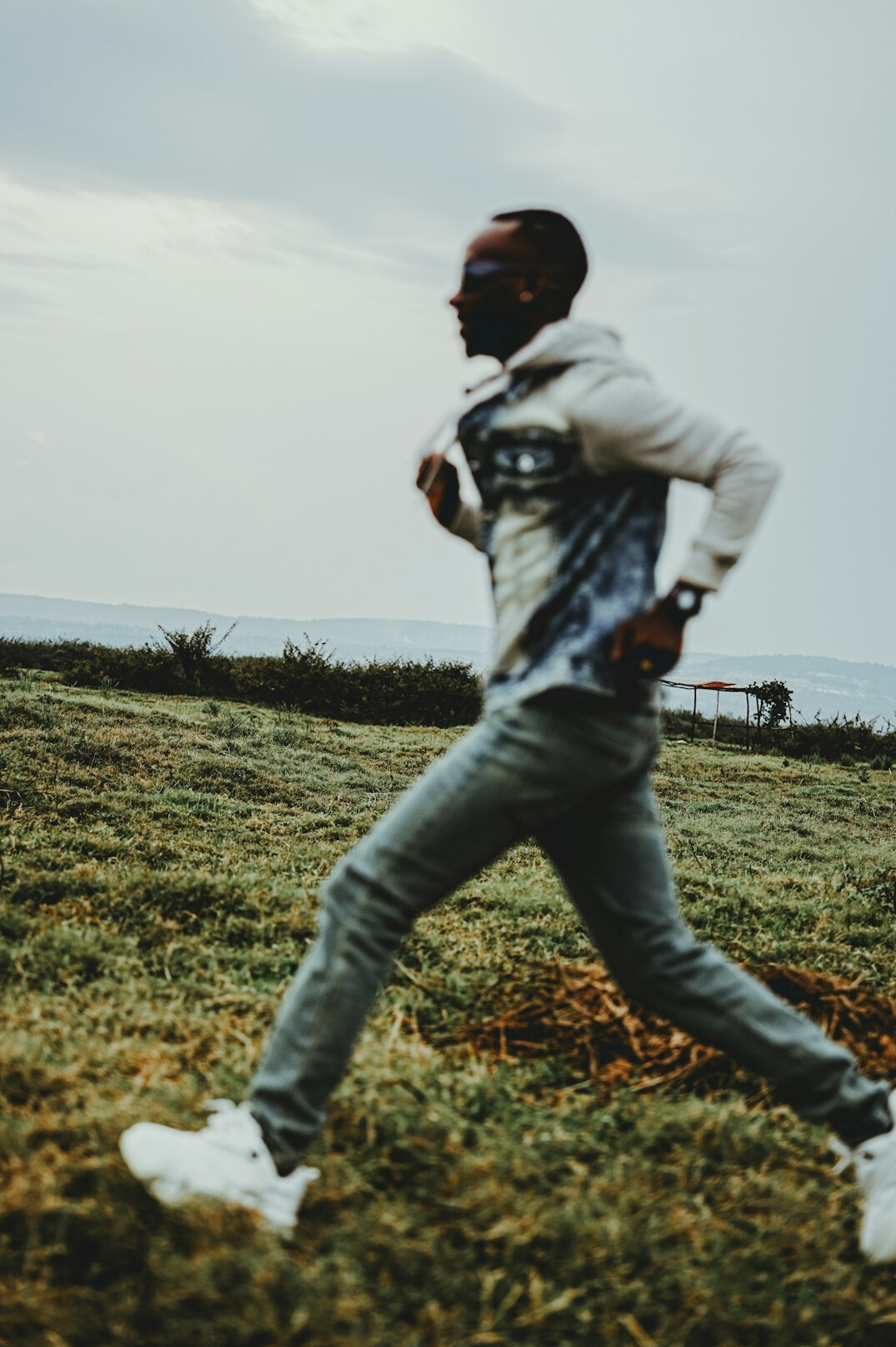 person jogging outdoors