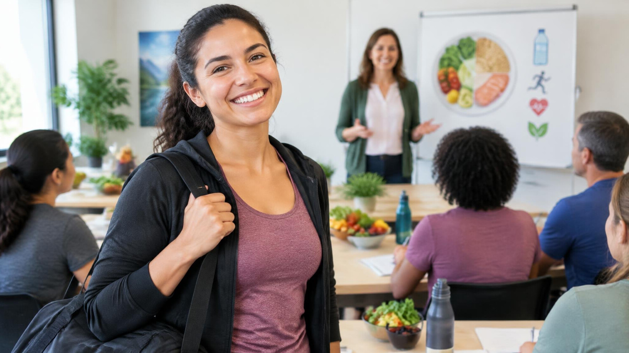 woman smiling after health transformation