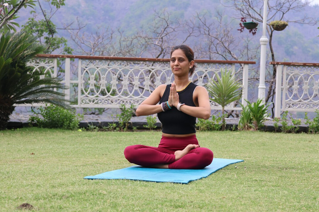 yoga session outdoors